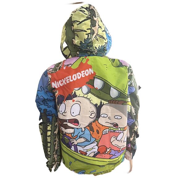 Members Only Nickelodeon Rugrats 1/2 Zip Pullover Windbreaker Mens Sz Large Y2K - Picture 6 of 14